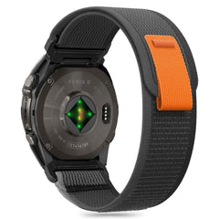 CINTURINO TECH-PROTECT NYLON GARMIN FENIX 5 / 6 / 6 PRO / 7 / 8 (47 MM) / NERO/ARANCIONE
