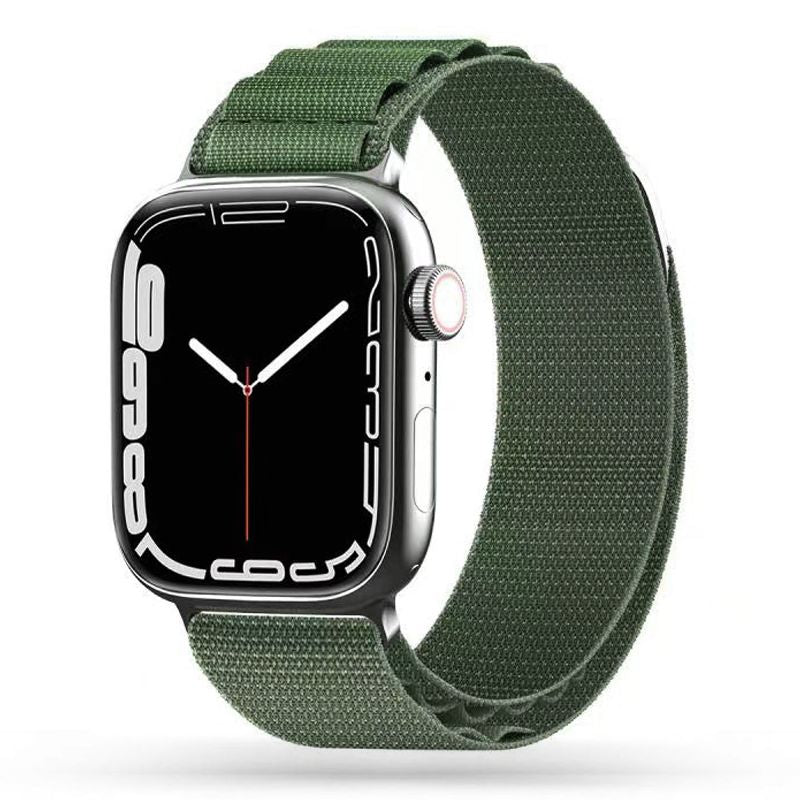 CINTURINO DOOP ALPINE EVEREST APPLE WATCH 6 / 7 / 8 / 9 / 10 / SE / ULTRA 1 / 2 (44 / 45 / 46 / 49 MM) VERDE MILITARE