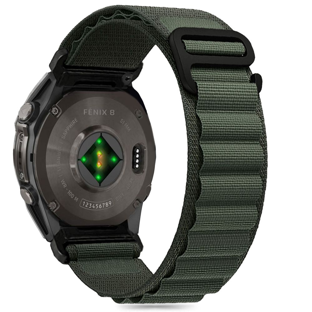 CINTURINO TECH-PROTECT NYLON PER GARMIN FENIX 5 / 6 / 6 PRO / 7 / 8 (47 MM) / E VERDE OLIVA