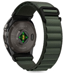 CINTURINO TECH-PROTECT NYLON PER GARMIN FENIX 5 / 6 / 6 PRO / 7 / 8 (47 MM) / E VERDE OLIVA