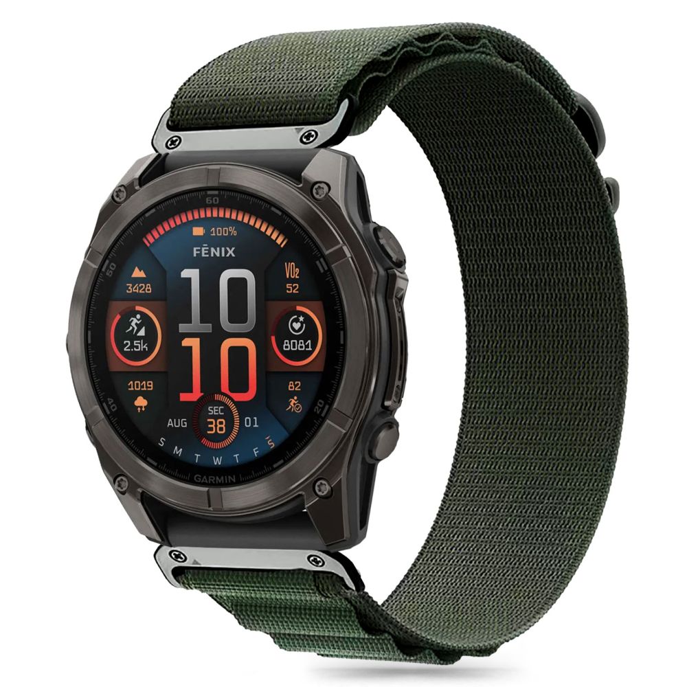 CINTURINO TECH-PROTECT NYLON PER GARMIN FENIX 5X / 5X PLUS / 6X / 6X PRO / 7X / 8 (51 MM) VERDE OLIVA