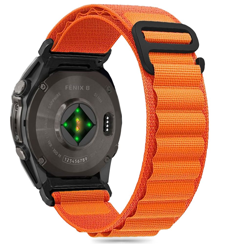 CINTURINO TECH-PROTECT NYLON PER GARMIN FENIX 5X / 5X PLUS / 6X / 6X PRO / 7X / 8 (51 MM) ARANCIONE