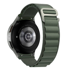 BRACCIALE HEYBAND IN NYLON PER SAMSUNG GALAXY WATCH 4 / 5 / 5 PRO / 6 / 7 / FE VERDE MILITARE