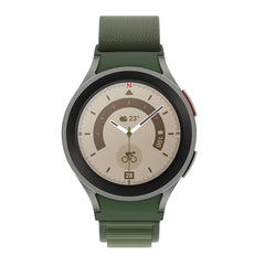 BRACCIALE HEYBAND IN NYLON PER SAMSUNG GALAXY WATCH 4 / 5 / 5 PRO / 6 / 7 / FE VERDE MILITARE