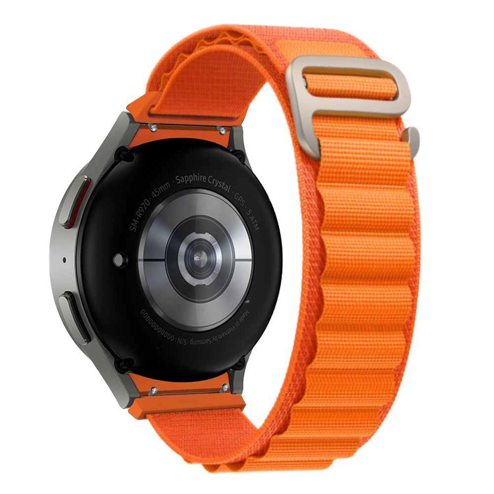 CINTURINO HEYBAND IN NYLON PER SAMSUNG GALAXY WATCH 4 / 5 / 5 PRO / 6 / 7 / FE ARANCIONE