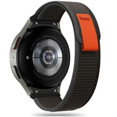 CINTURINO TECH-PROTECT NYLON PER SAMSUNG GALAXY WATCH 4 / 5 / 5 PRO / 6 / 7 / FE NERO/ARANCIONE