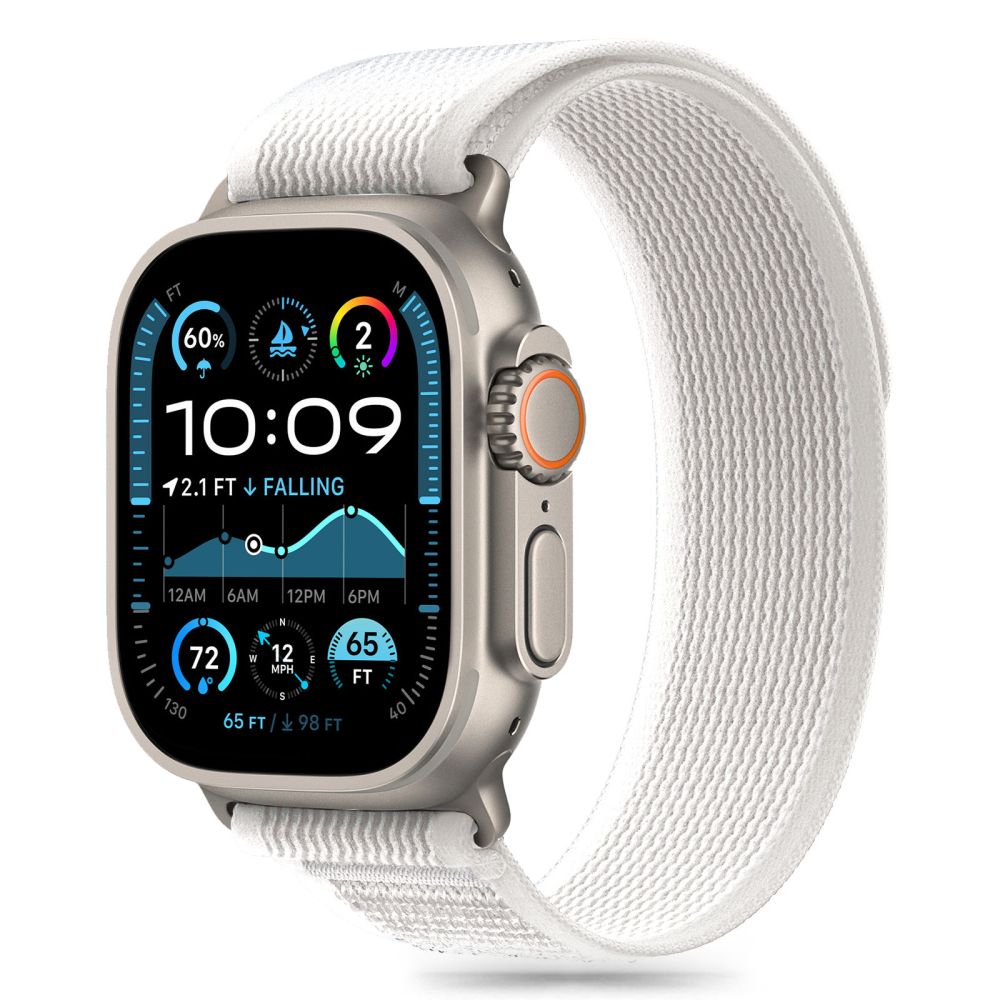 CINTURINO TECH-PROTECT NYLON STRIPE APPLE WATCH 6 / 7 / 8 / 9 / 10 / SE / ULTRA 1 / 2 (44 / 45 / 46 / 49 MM) GRIGIO CRAYON