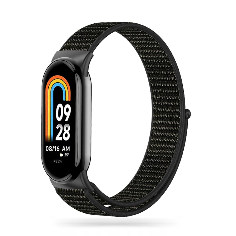 CINTURINO IN NYLON PER XIAOMI MI BAND 8 / 9 / NFC HEYBAND NYLON NERO