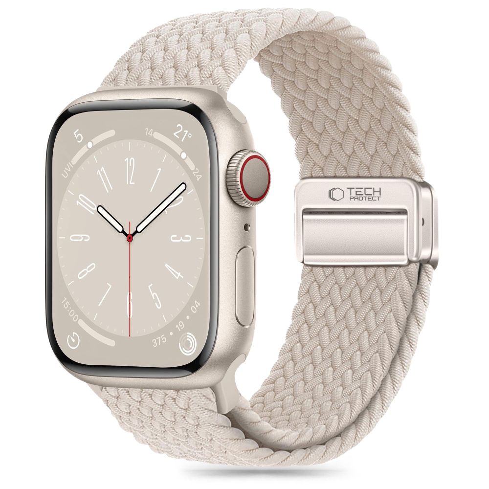 CINTURINO TECH-PROTECT NYLONMAG APPLE WATCH 6 / 7 / 8 / 9 / 10 / SE (40 / 41 / 42 MM) TITANIO NATURALE