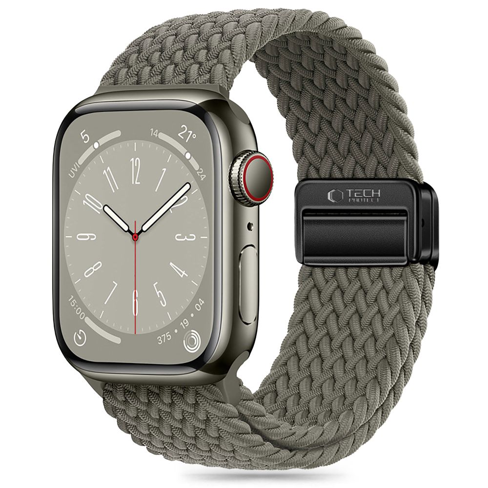 CINTURINO DOOP NYLONMAG APPLE WATCH 6 / 7 / 8 / 9 / 10 / SE / ULTRA 1 / 2 (44 / 45 / 46 / 49 MM) GRIGIO OLIVA