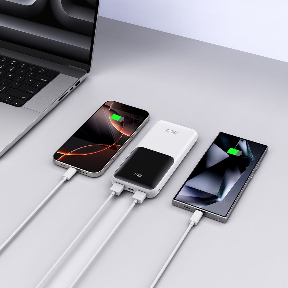 TECH-PROTECT PB01 POWER BANK 10000MAH 22.5W BIANCO