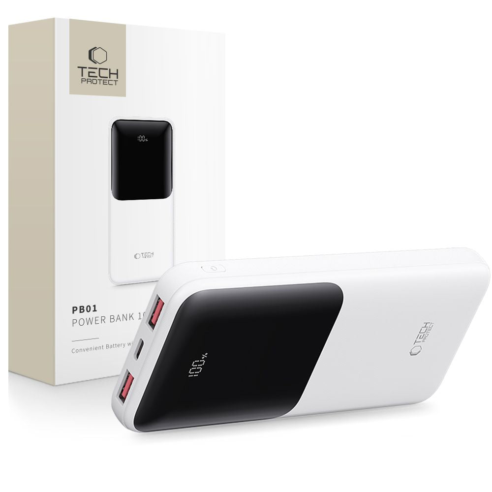 TECH-PROTECT PB01 POWER BANK 10000MAH 22.5W BIANCO