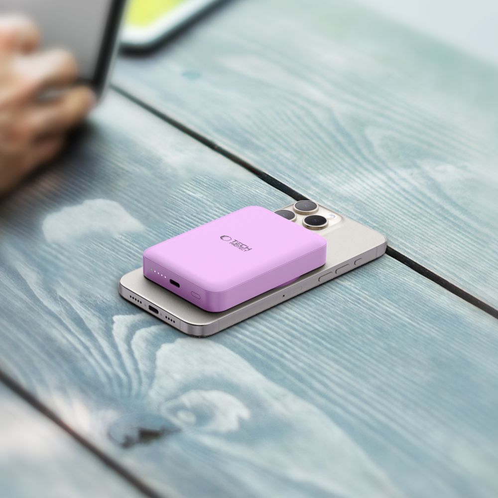 TECH-PROTECT PB11 LIFEMAG MAGSAFE POWER BANK 10000MAH LILLA