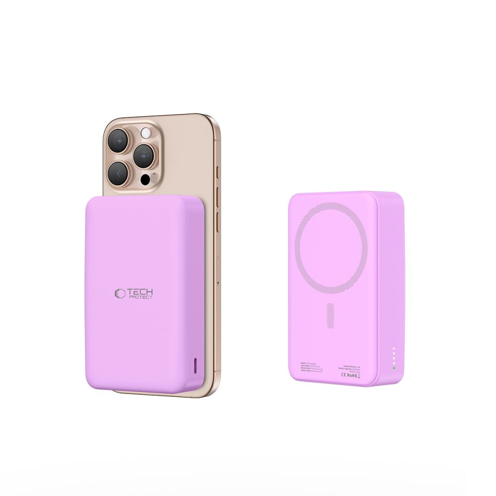 TECH-PROTECT PB12 LIFEMAG MAGSAFE POWER BANK 20000MAH LILLA