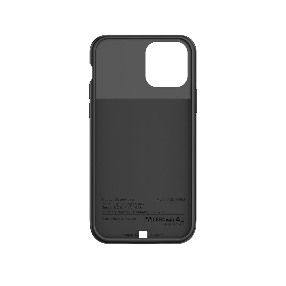 COPERTURA TECH-PROTECT POWERCASE 4800MAH IPHONE 12/12 PRO NERA