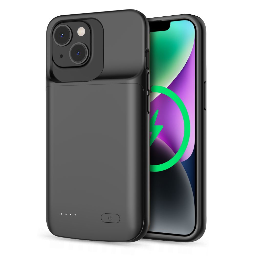 CUSTODIA TECH-PROTECT POWERCASE 4800MAH IPHONE 14 / 14 PRO NERA