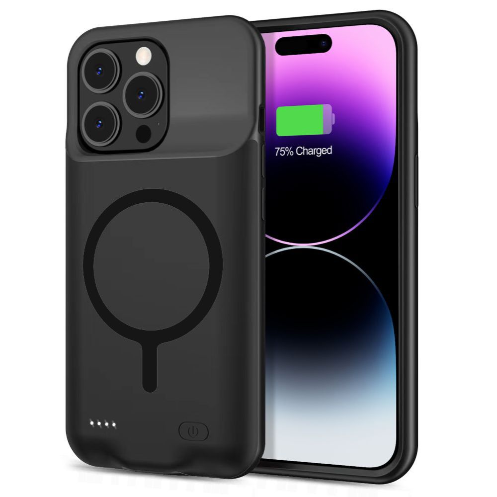 CUSTODIA TECH-PROTECT POWERCASE MAGSAFE 7000MAH IPHONE 15 PRO NERA