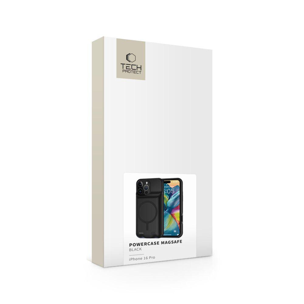 COPERTURA PER IPHONE 16 PRO TECH-PROTECT POWERCASE MAGSAFE 7000MAH NERA