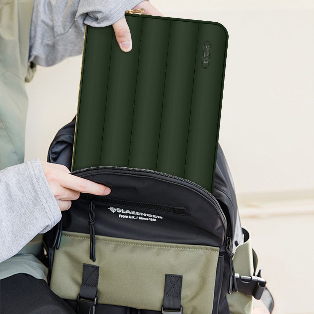 BORSA TECH-PROTECT PUFFY LAPTOP 13-14 VERDE MILITARE