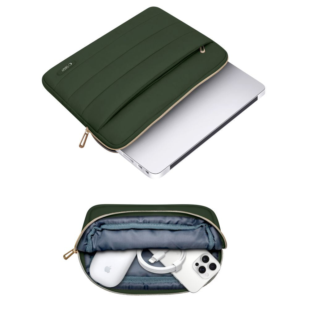BORSA TECH-PROTECT PUFFY LAPTOP 15-16 VERDE MILITARE