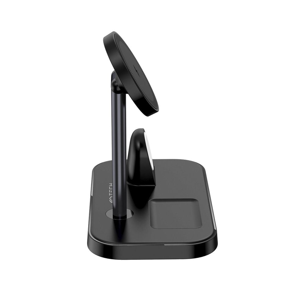 CARICATORE WIRELESS 3IN1 TECH-PROTECT QI15W-A22 MAGNETICO MAGSAFE NERO
