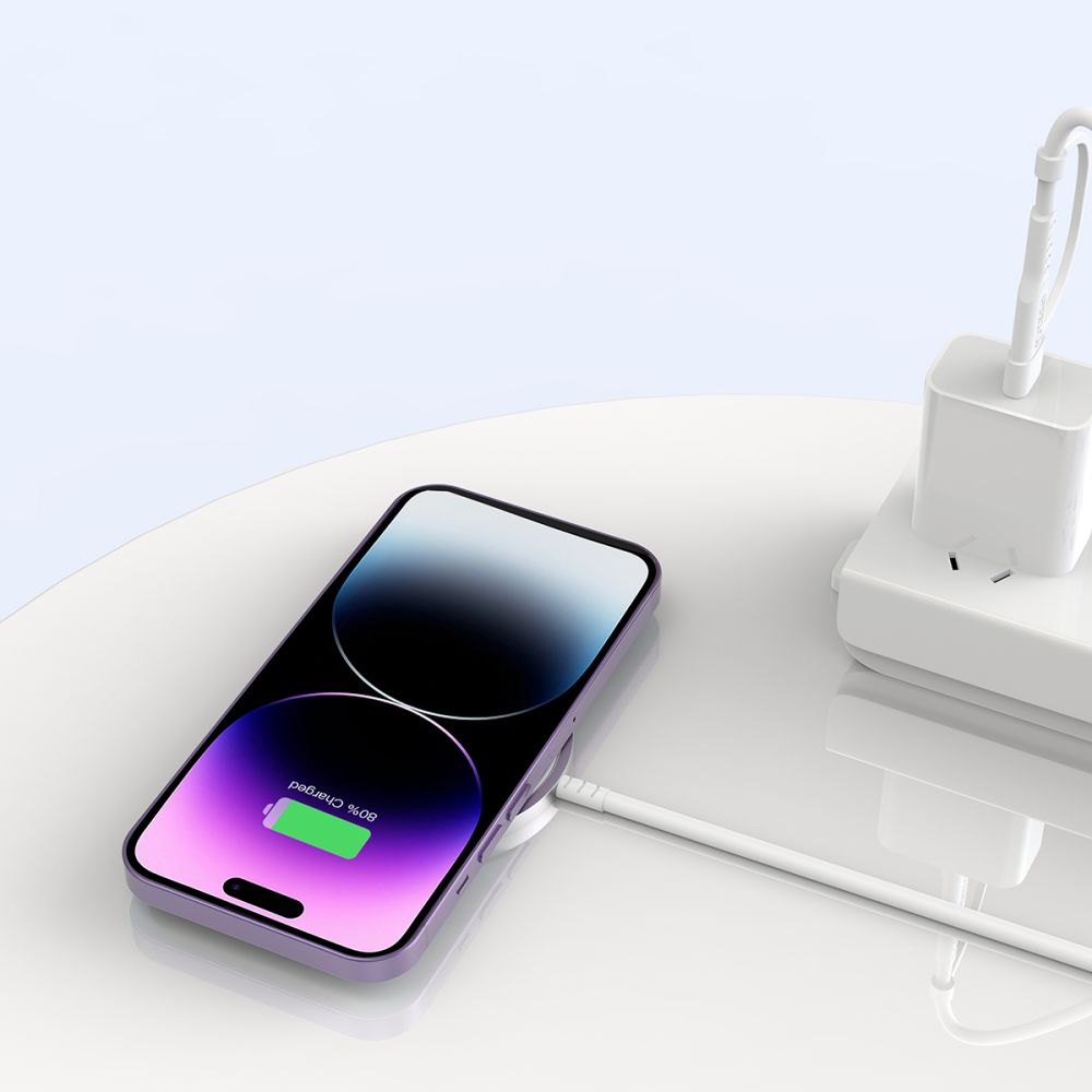 CARICATORE WIRELESS MAGNETICO TECH-PROTECT QI15W-A25 MAGSAFE BIANCO