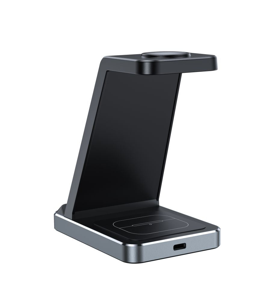 CARICATORE WIRELESS 3IN1 QI15W-A26 NERO