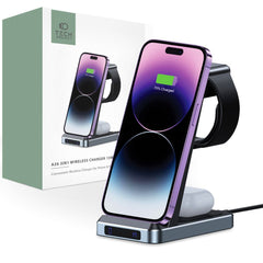 CARICATORE WIRELESS 3IN1 QI15W-A26 NERO
