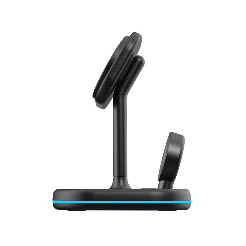 CARICATORE WIRELESS 3IN1 QI15W-A27 MAGNETICO MAGSAFE NERO