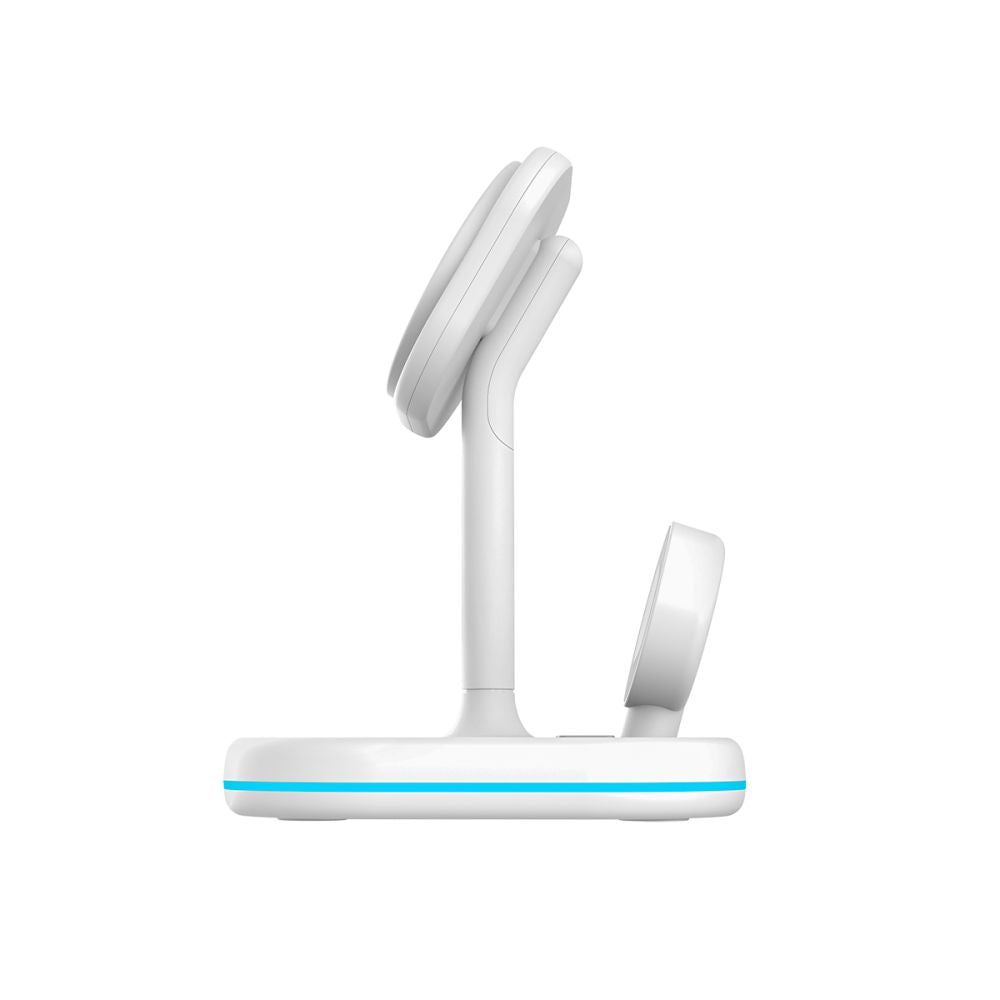 CARICATORE WIRELESS 3IN1 QI15W-A27 MAGNETICO MAGSAFE BIANCO
