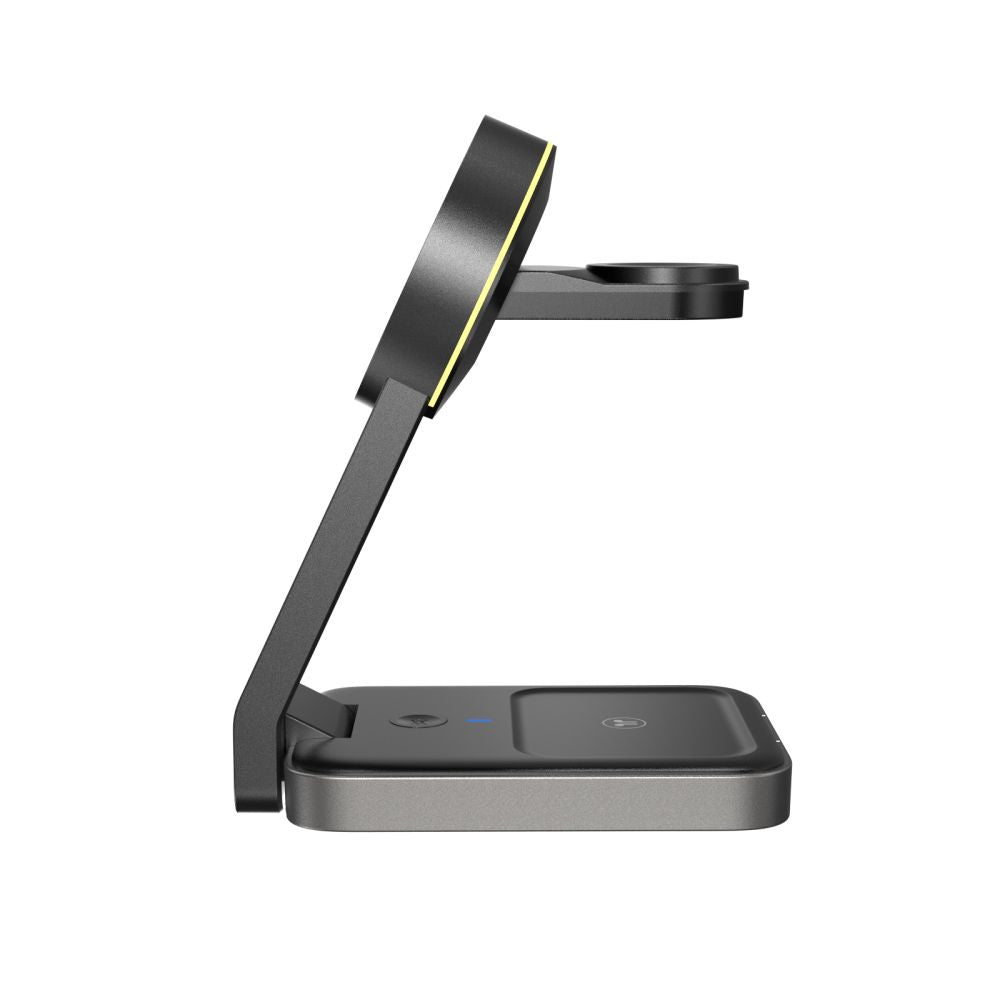 CARICATORE WIRELESS 3IN1 QI15W-A28 MAGNETICO MAGSAFE NERO