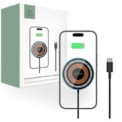 CARICATORE WIRELESS SENZA FILI TECH-PROTECT QI15W-A30 MAGNETICO MAGSAFE NERO