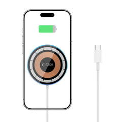 CARICATORE WIRELESS SENZA FILI TECH-PROTECT QI15W-A30 MAGNETICO MAGSAFE ARGENTO
