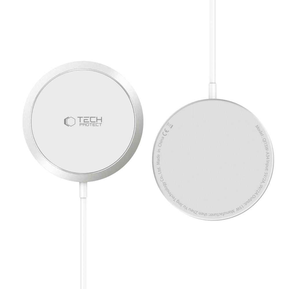 CARICATORE WIRELESS TECH-PROTECT QI15W-A34 MAGNETICO MAGSAFE BIANCO