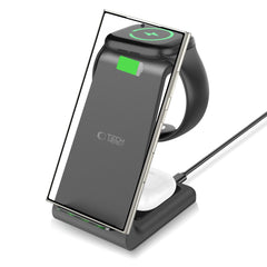 TECH-PROTECT QI15W-A36 CARICATORE WIRELESS 3IN1 PER ANDROID NERO