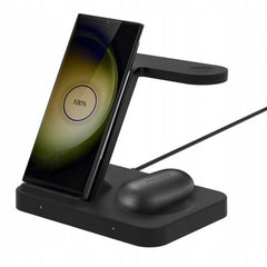 TECH-PROTECT QI15W-A37 CARICATORE WIRELESS 3IN1 PER ANDROID E APPLE NERO