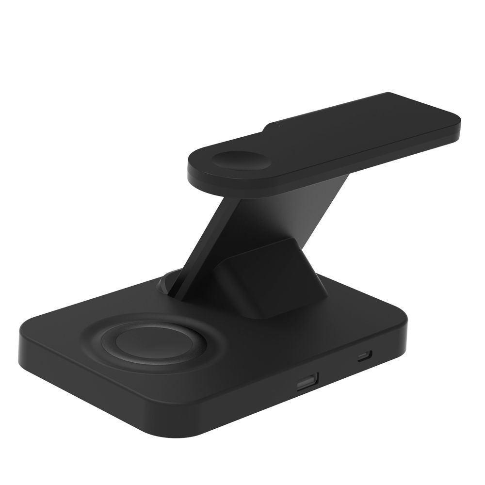 TECH-PROTECT QI15W-A37 CARICATORE WIRELESS 3IN1 PER ANDROID E APPLE NERO