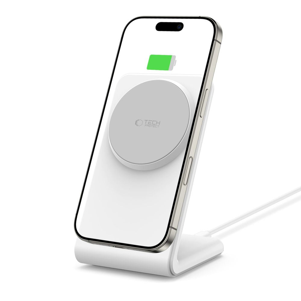 TECH-PROTECT QI15W-A38 CARICATORE WIRELESS MAGNETICO MAGSAFE BIANCO