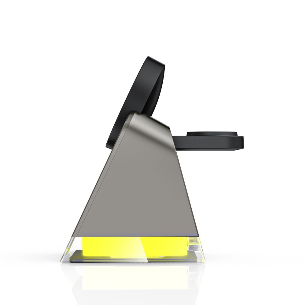 STAZIONE DI RICARICA TECH-PROTECT QI15W-A43 3IN1 MAGNETICA MAGSAFE CARICATORE WIRELESS NERO