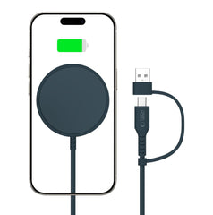 CARICATORE WIRELESS SENZA FILI TECH-PROTECT QI15W-A44 MAGNETICO MAGSAFE NAVY BLUE