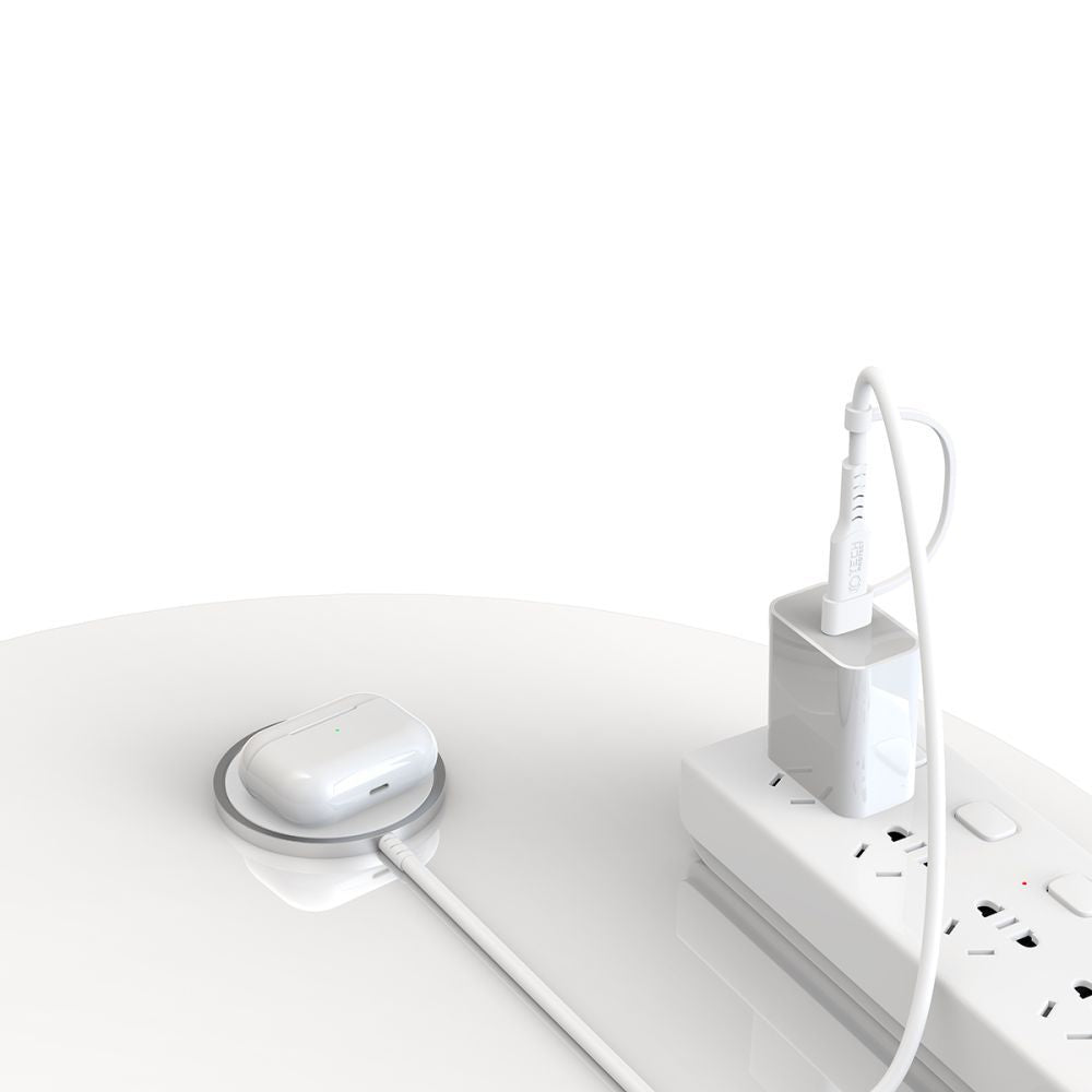 CARICATORE WIRELESS SENZA FILI TECH-PROTECT QI15W-A44 MAGNETICO MAGSAFE BIANCO