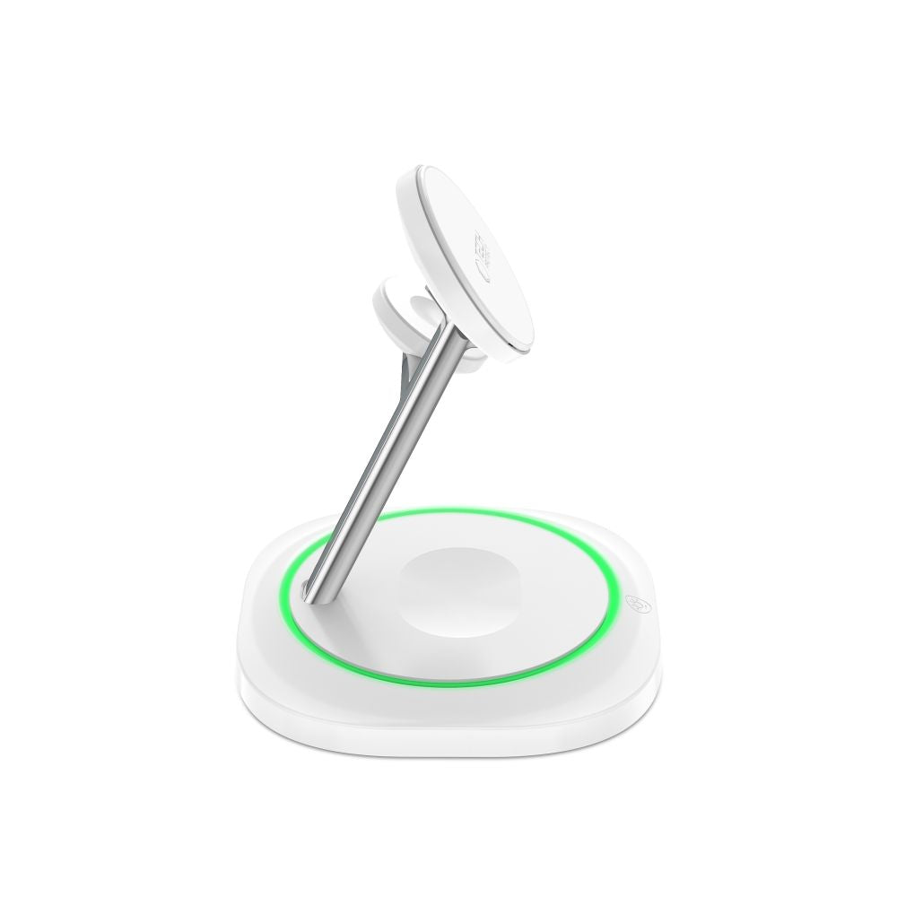 TECH-PROTECT QI15W-A46 3IN1 MAGNETIC MAGSAFE CARICATORE WIRELESS BIANCO