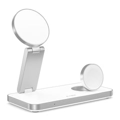 TECH-PROTECT QI15W-A47 3IN1 MAGNETIC MAGSAFE CARICATORE WIRELESS BIANCO