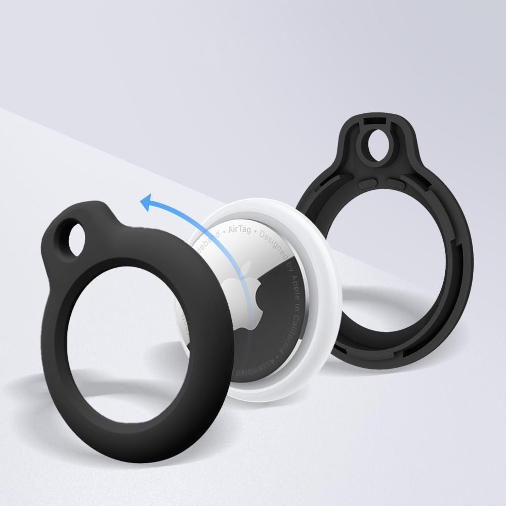 COPERTURA TECH-PROTECT ROUGH 2-PACK APPLE AIRTAG NERA