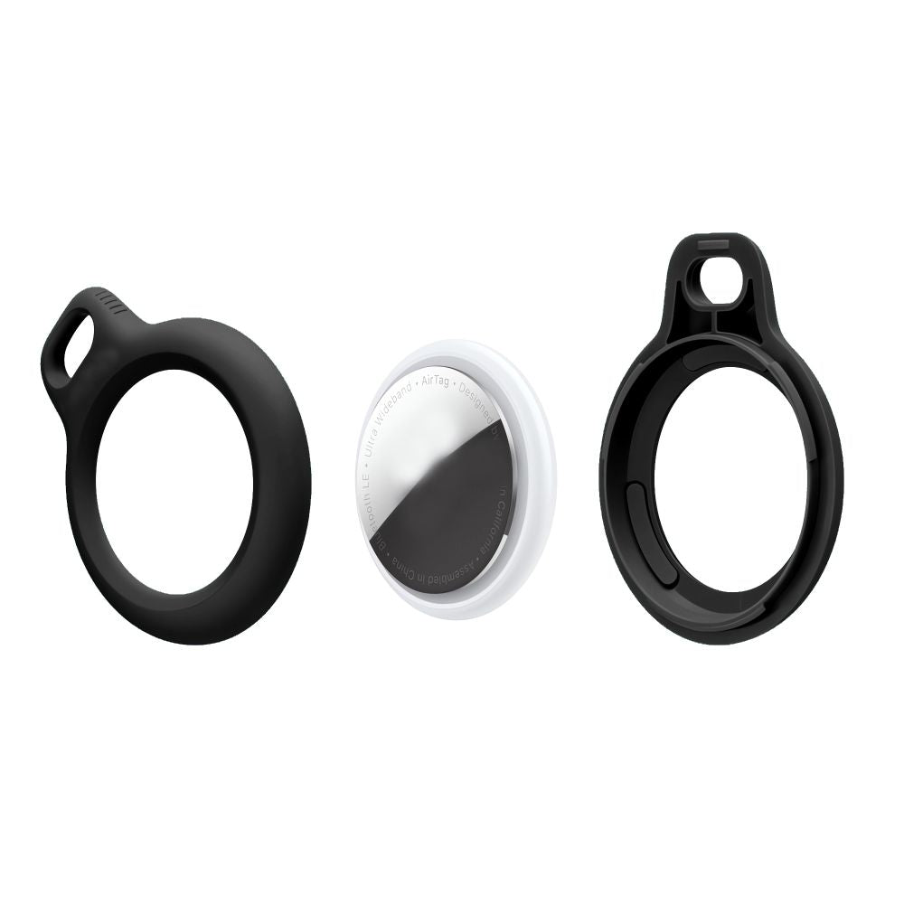 COPERTURA TECH-PROTECT ROUGH CHAIN 2-PACK APPLE AIRTAG NERA