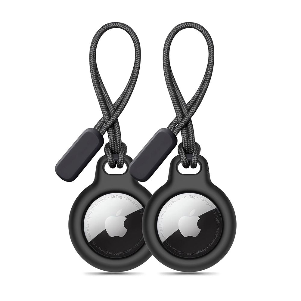 COPERTURA TECH-PROTECT ROUGH CHAIN 2-PACK APPLE AIRTAG NERA