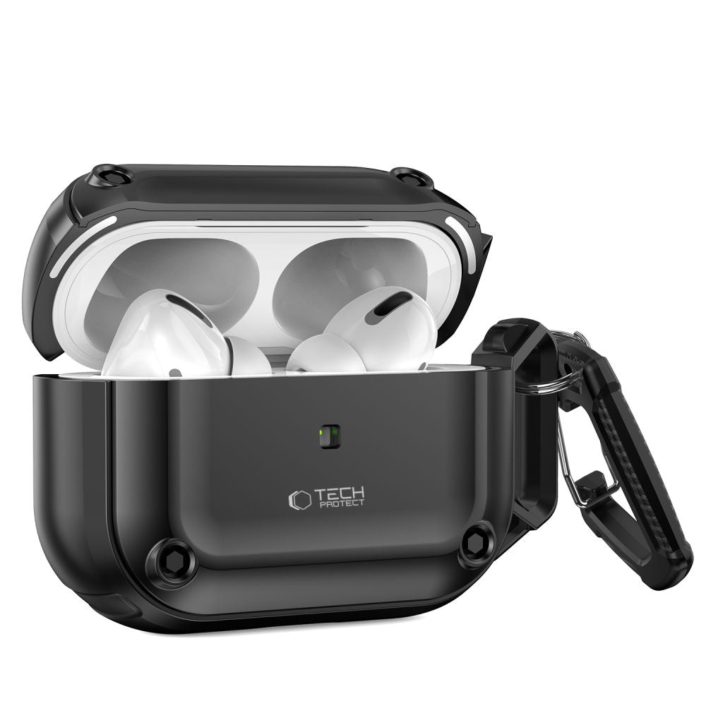 CUSTODIA TECH-PROTECT ROUGH HOOK APPLE AIRPODS PRO 1 / 2 NERA