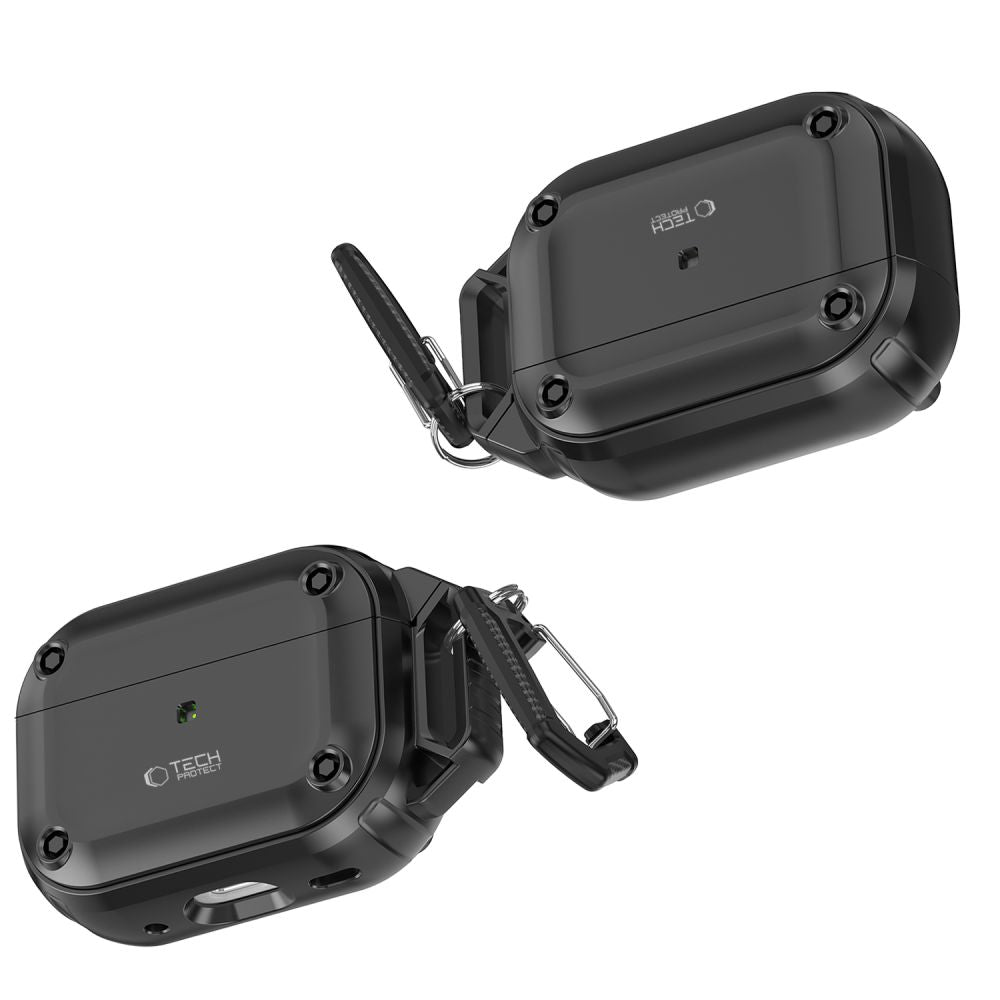 CUSTODIA TECH-PROTECT ROUGH HOOK APPLE AIRPODS PRO 1 / 2 NERA