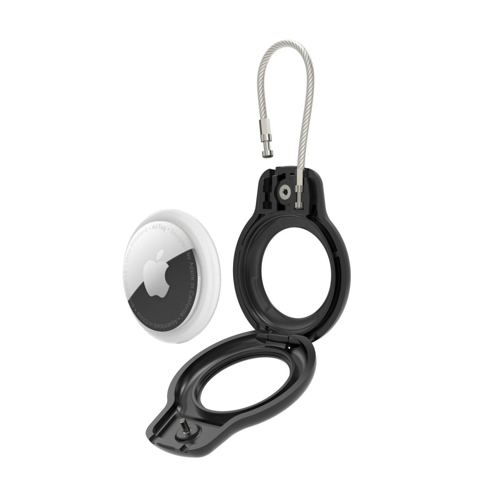COPERTURA TECH-PROTECT ROUGH VEIN 2-PACK APPLE AIRTAG NERA