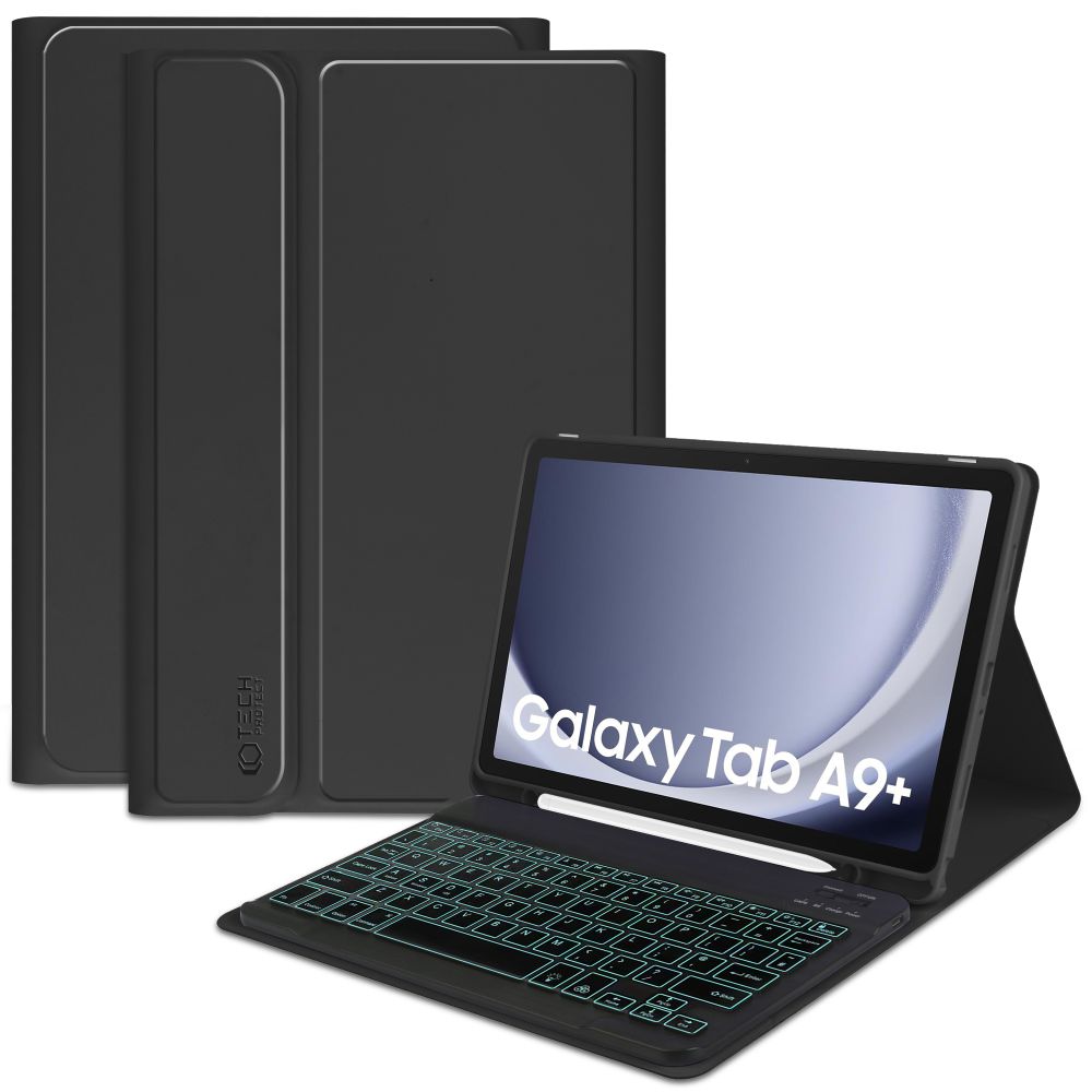 COPERTURA CON TASTIERA PER SAMSUNG GALAXY TAB A9+ PLUS 11.0 X210 / X215 / X216 TECH-PROTECT SC PEN NERA